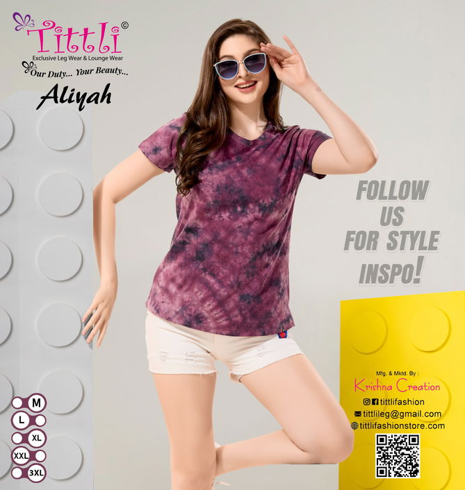 Aliyah Tie And Dye Ladies T Shirts Wholesale Shop In Surat